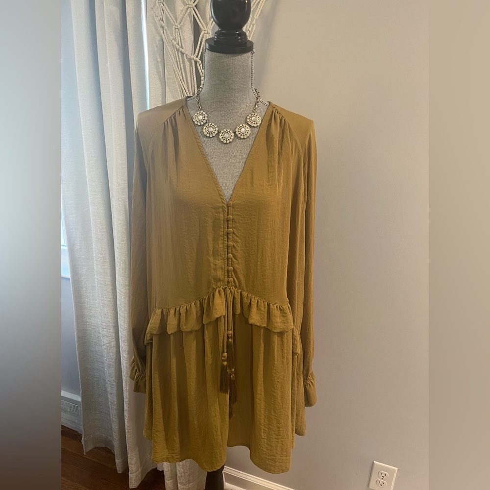 H&M Mustard Tunic Top